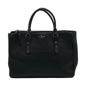 Kate Spade Black Pebbled Leather Mulberry Street Lise Satchel Bag